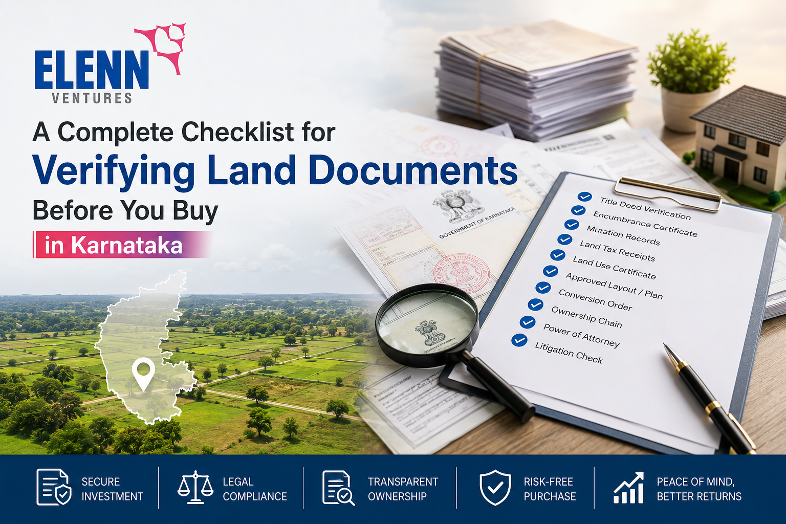 A Complete Checklist for Verifying Land Documents Before You Buy in Karnataka